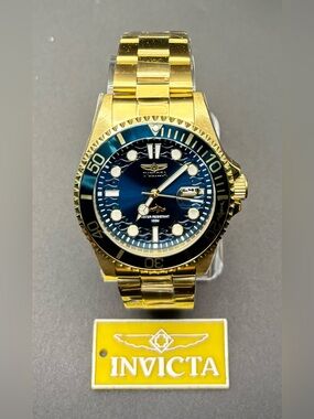 Invicta Pro Diver Currentwave Men's Watch - 43mm. Gold - 30024 NEW WITH BOX